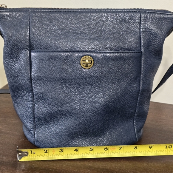 Elliot Lucca Indigo Blue Leather Convertivle Hobo Bag - Picture 13 of 15